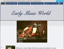 Tablet Screenshot of earlymusicworld.com